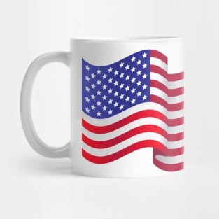 American Flag Waving Mug